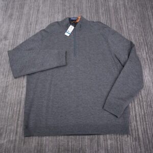 Tommy Bahama Flipsider Half Zip Mens XL Gray NWT Reversible Pullover T217391